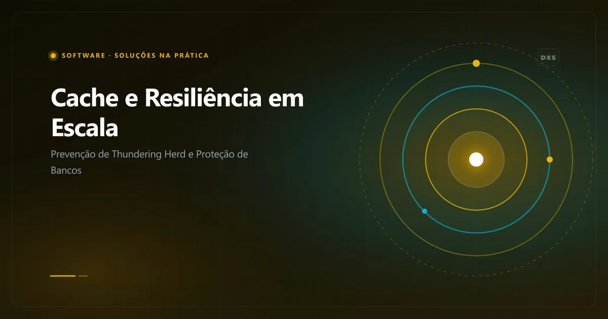 Diagrama de arquitetura de cache resiliente em múltiplos níveis ilustrando L1 em memória L2 distribuído Redis e proteção de banco de dados