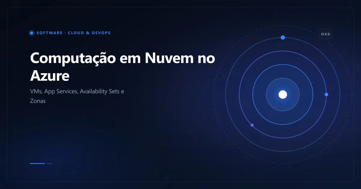 Ilustração arquitetural comparando IaaS com Máquinas Virtuais e PaaS com App Service distribuídos entre Zonas de Disponibilidade