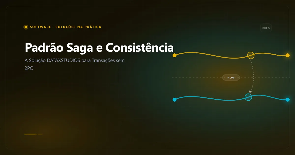 Diagrama de padrão Saga orquestrado e coreografado ilustrando transações locais e transações compensatórias em microsserviços